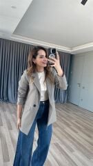 Mas Desenli Blazer Ceket