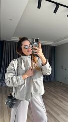 Nell Boyun Kemerli Kısa Ceket
