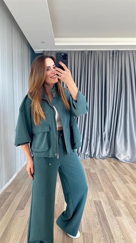 Mabel Büyük Cepli Modal Kumaş Takım