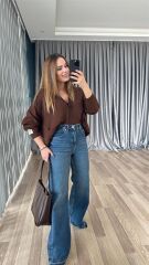 Mas Mavi Paça Püskül Detaylı Jean
