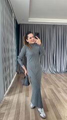 Selardi Uzun Fitilli Triko Elbise