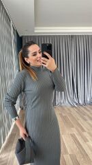 Selardi Uzun Fitilli Triko Elbise