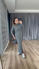 Selardi Uzun Fitilli Triko Elbise