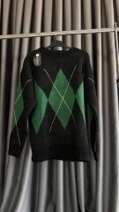Baklava Desenli Oversize Kazak