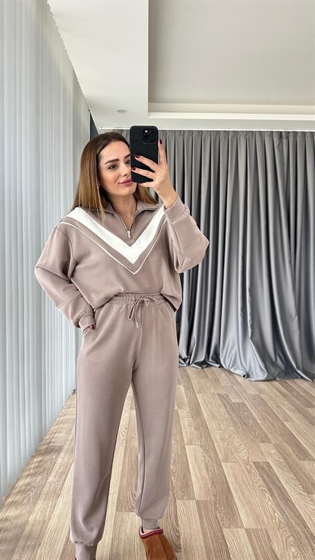 Elinor Yarım Fermuarlı Eşofman Takım