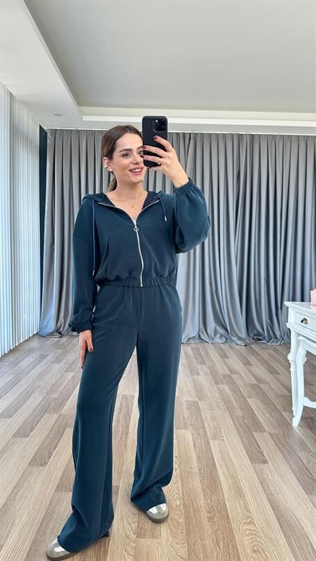 Lenora Fermuarlı Modal Kumaş Takım