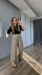 Adela Arka Beli Lastikli Pantolon