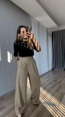 Adela Arka Beli Lastikli Pantolon