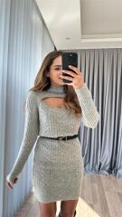 Laura Yarım Balıkçı Yaka Kısa Elbise
